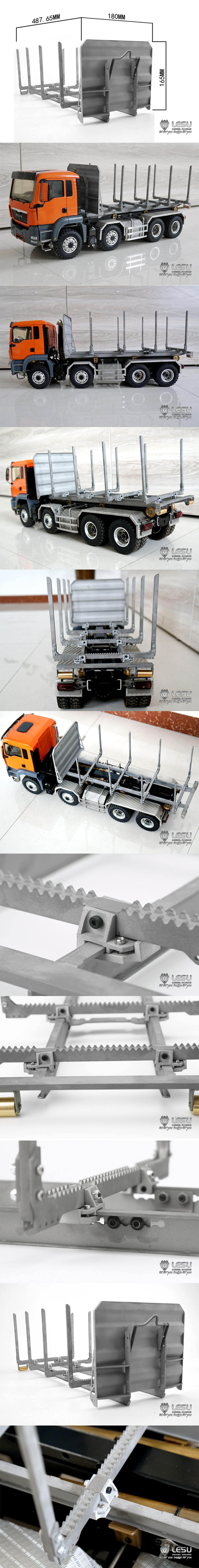 Lesu Tamiya Truck Roll Off Full Unloading New Truck With Tree